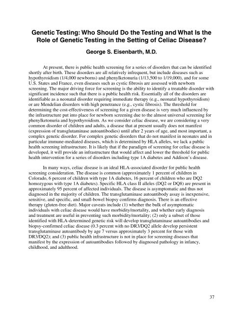 Celiac Disease - NIH Consensus Development Program - National ...