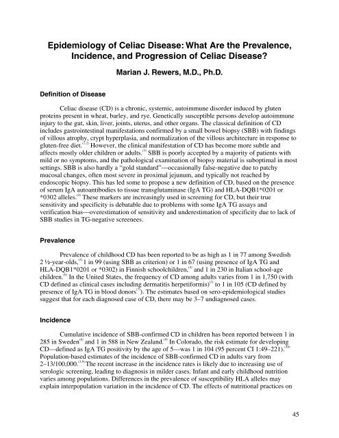 Celiac Disease - NIH Consensus Development Program - National ...