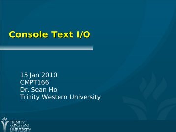 Console Text I/O