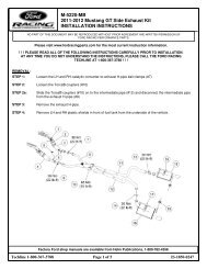 M-5220-MB 2011-2012 Mustang GT Side ... - Ford Racing Parts