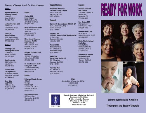 Ready For Work brochure - Department of Behavioral Health and ...