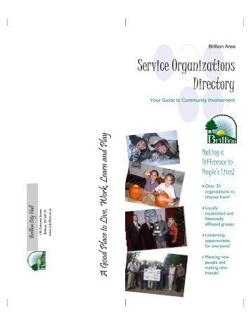 Service Organizations Directory - City of Brillion