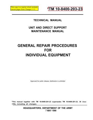 tm 10-8400-203-23 general repair procedures for ... - CIE Hub