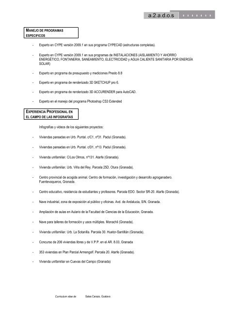 Currriculum Gus Infografias - Colegio Oficial de Arquitectos de ...