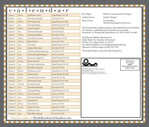 January 2007 - Myrtle Beach Area Chamber of Commerce