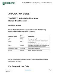 APPLICATION GUIDE TruePLEX™ Antibody Profiling Array - OriGene