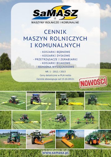 cennik maszyn rolniczych i komunalnych - SaMASZ Sp. z oo