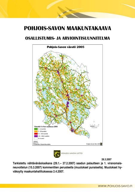 Osallistumis- ja arviointisuunnitelma - Pohjois-Savon liitto