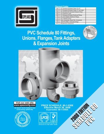 PVC Schedule 80 Fittings, Unions, Flanges, Tank Adapters