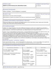 Fiche de poste adjoint chef bureau des collectivitÃ©s locales2012-1