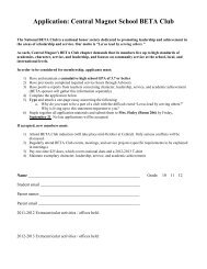 BETA Application - Central Magnet School