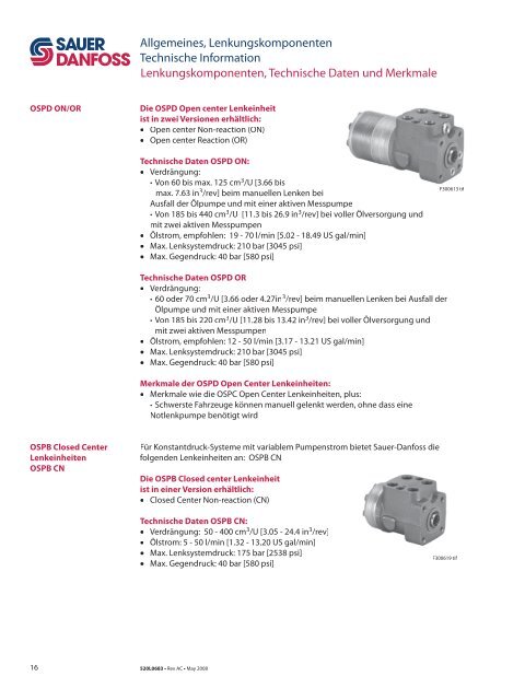 520L0683_generel Steering TI Rev AC may 2008 ... - Sauer-Danfoss