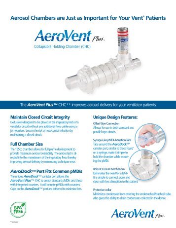 AeroVent Plus CHC Sell Sheet(PDF, 806.58 KB) - Monaghan Medical