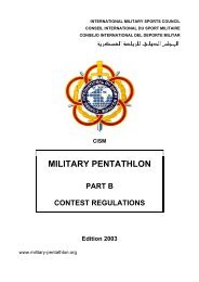 regulations for military pentathlon