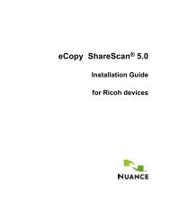 eCopy ShareScan 5 Comprehensive Installation Guide - Nuance