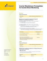 Inverter Manufacturer Prerequisites for Inverter-Direct Monitoring