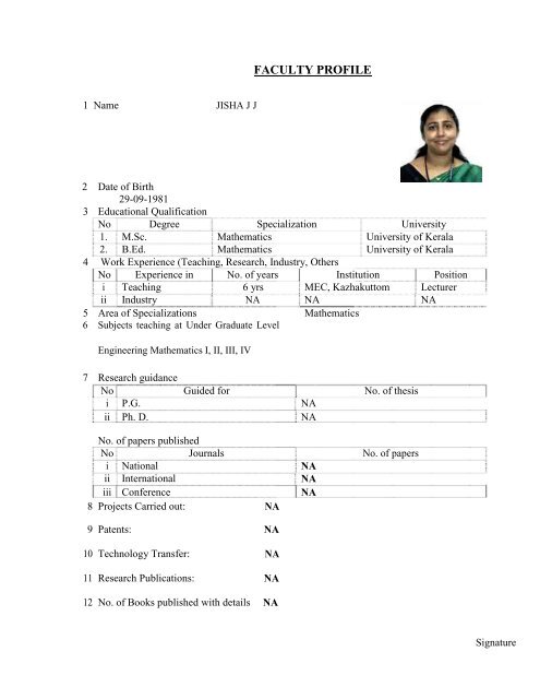 Mandatory Disclosure - Marian Engineering College