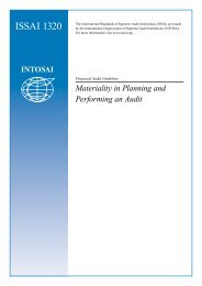 Materiality in Planning and Performing an Audit - ISSAI