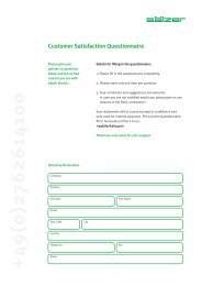 Customer Satisfaction Questionnaire - Sälzer Electric GmbH