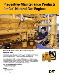 Preventive Maintenance Products for CatÂ® Natural Gas Engines