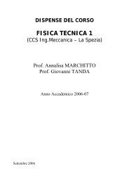 FISICA TECNICA 1 - Termoenergetica e condizionamento ambientale