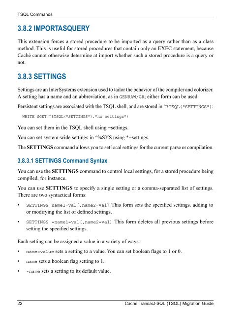 Caché Transact-SQL (TSQL) Migration Guide - InterSystems ...