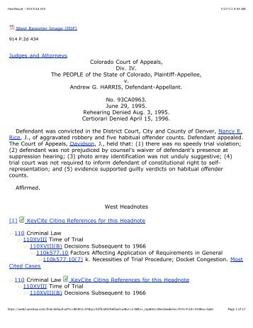 914 P.2d 434 - Thomas K. Carberry, Criminal Defense Lawyer