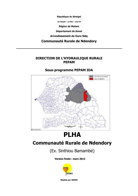 Communauté Rurale de Ndendory - pepam