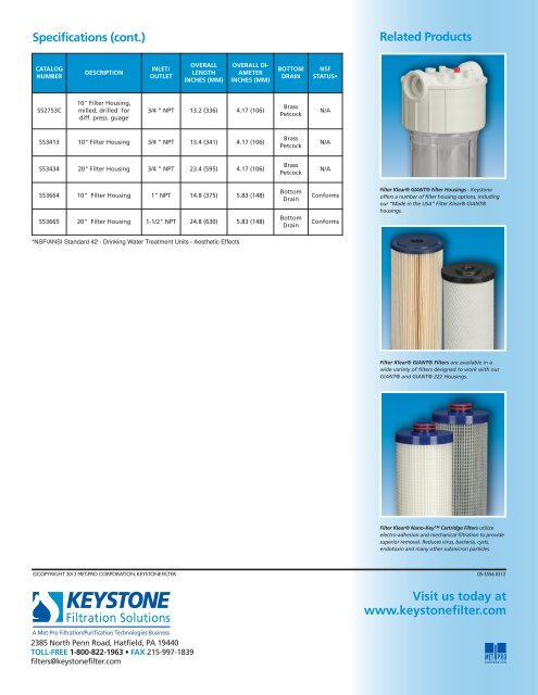 KEYSTONE - Pristine Water Solutions Inc.