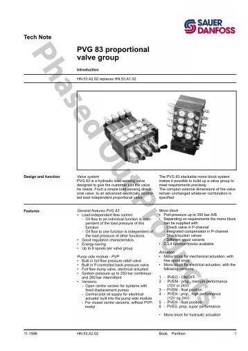 PVG 83 proportional valve group - Sauer-Danfoss