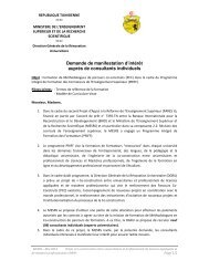 Demande de manifestation d'intÃ©rÃªt - MinistÃ¨re de l'Enseignement ...