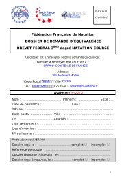 Dossier de demande d'Ã©quivalence BF3-NC FFN - ComitÃ© Ile de ...