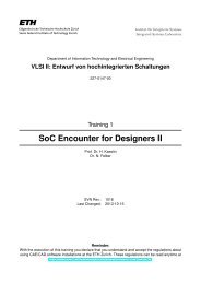 SoC Encounter for Designers II - Integrated Systems Laboratory