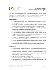 Job Description Senior Research Manager - Institute for Adult ...