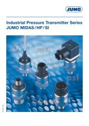Industrial Pressure Transmitter Series JUMO MIDAS / HP / SI