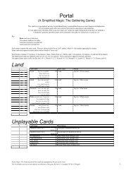 PDF - Magic Portal Card List - Crystal Keep