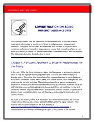 Emergency Assistance Guide - Administration on Aging