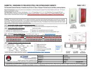 Embassy Fire Extinguisher, Hose & Valve Cabinet Submittal for the ...