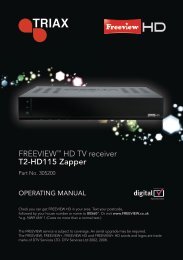 FREEVIEWÃ¢Â„Â¢ HD TV receiver T2-HD115 Zapper - triaxdirect.co.uk