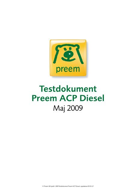 Testdokument Preem ACP Diesel
