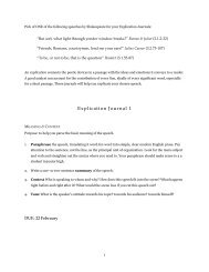 Explication Journals - Dr. Mark Womack