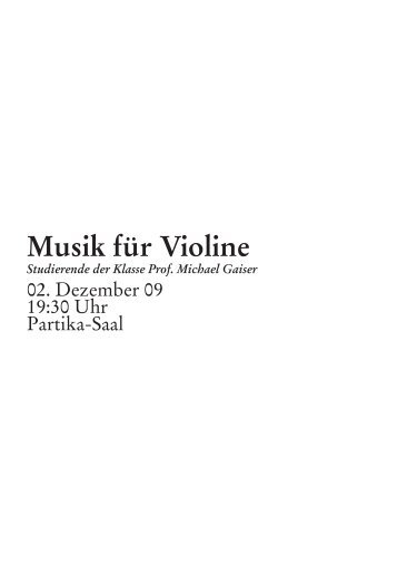 Musik für Violine