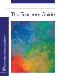 The Teacher's Guide - Office of Instructional Development - UCLA