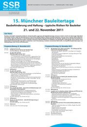 15. Münchner Bauleitertage Baubehinderung und ... - Rudolf Müller