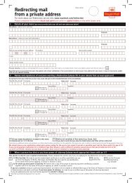 Redirecting mail from a private address - Royal Mail