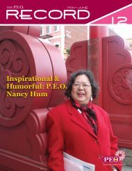 Inspirational & Humorful: P.E.O. Nancy Hum - PEO International