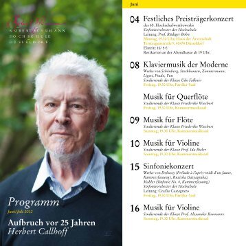 Programm - Robert Schumann Hochschule Düsseldorf