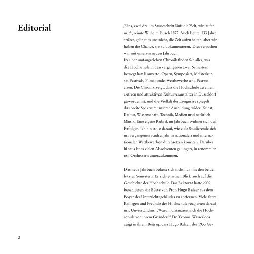 Jahrbuch 2009/2010 (pdf) - Robert Schumann Hochschule Düsseldorf