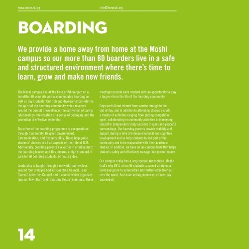 Information Pack - International School Moshi