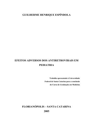 guilherme henrique espíndola efeitos adversos dos ... - UFSC